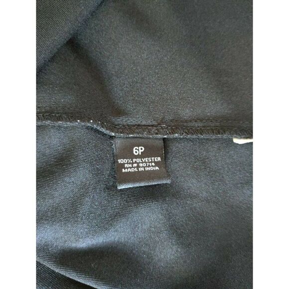 MSK Petite Animal Print Fit & Flare Dress Short Sleeve V-Neck Black/White Size 6 - Picture 10 of 11